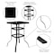 Flash Furniture 3 Piece Glass Bar Patio Table Set with 2 Barstools TLH-073H092H-GR-GG - alternate 5
